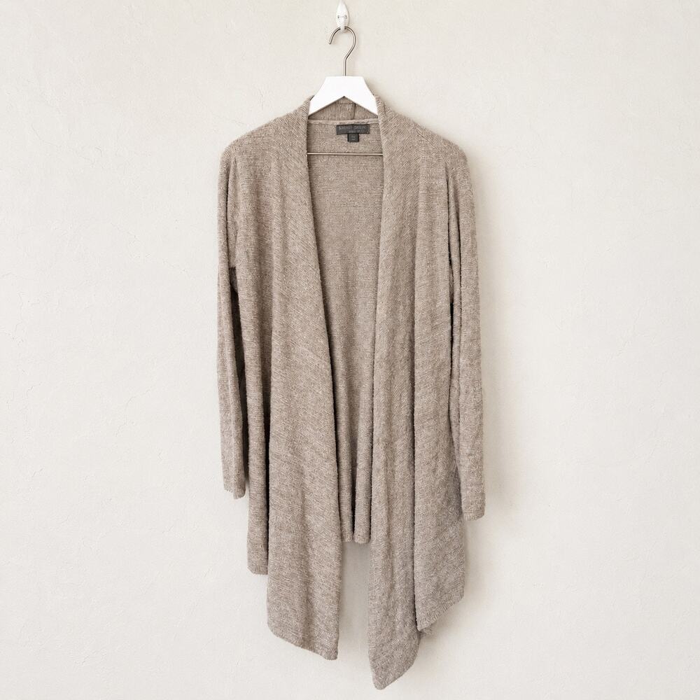 Barefoot Dreams Bamboo Chic Lite Taupe Waterfall Cardigan L/XL Style 436
